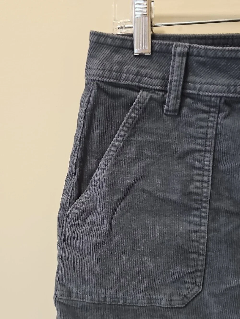 American Eagle High Waisted Corduroy Mini Skirt; EUC; Size 10; Teal color - Picture 3 of 7